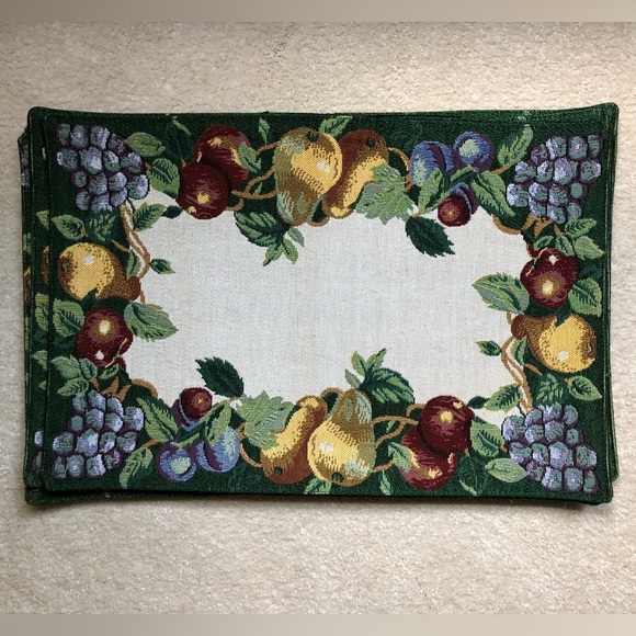 🍂Set of Four Harvest Tapestry Place Mats - Picture 4 of 6